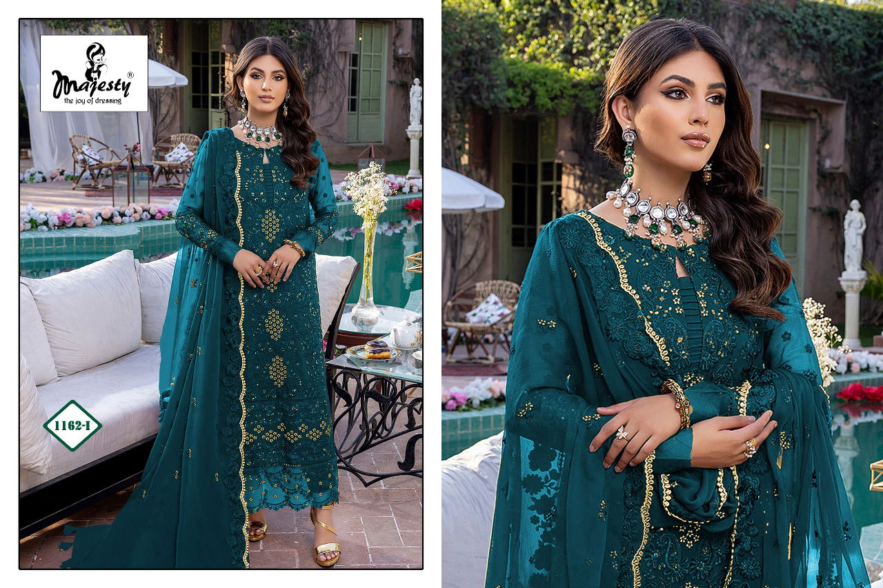 Majesty Satrangi 3 Fancy Festive Wear  Georgette Pakistani Salwar Kameez Collection